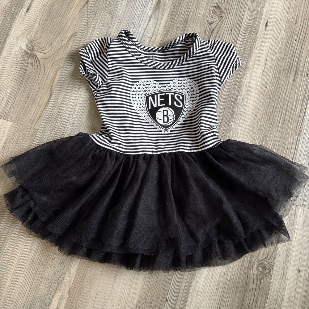 Brooklyn Nets NBA Sequin Tutu Dress Size 18 Months